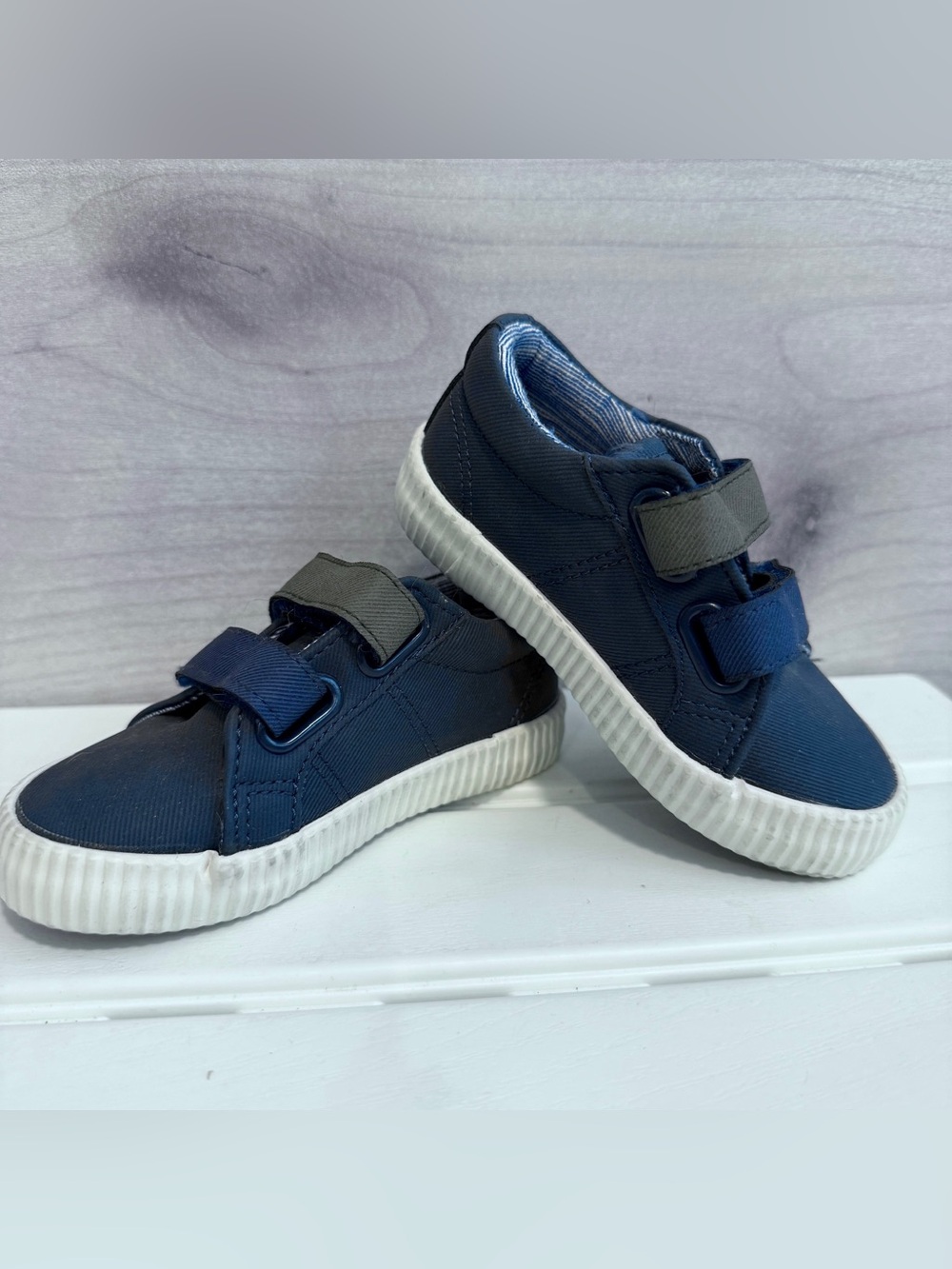 Cat & Jack Boys Toddler Size 6c Navy Blue Angelo Casual Dress Shoes Sneakers